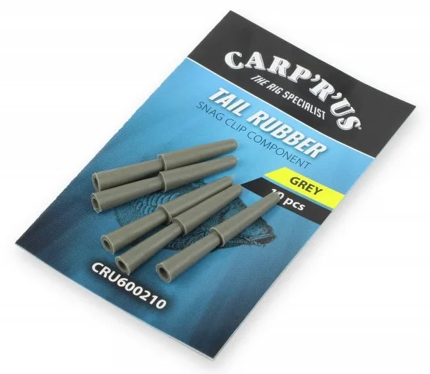 Carp´r´us převleky tail rubbers 10 ks - grey limitovaná edice – Carp ´R´ Us