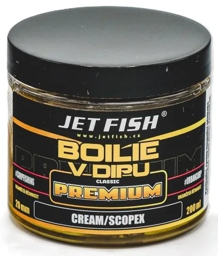 Jet Fish Boilie V Dipu Premium Classic Cream Scopex 200ml Průměr: 20mm
