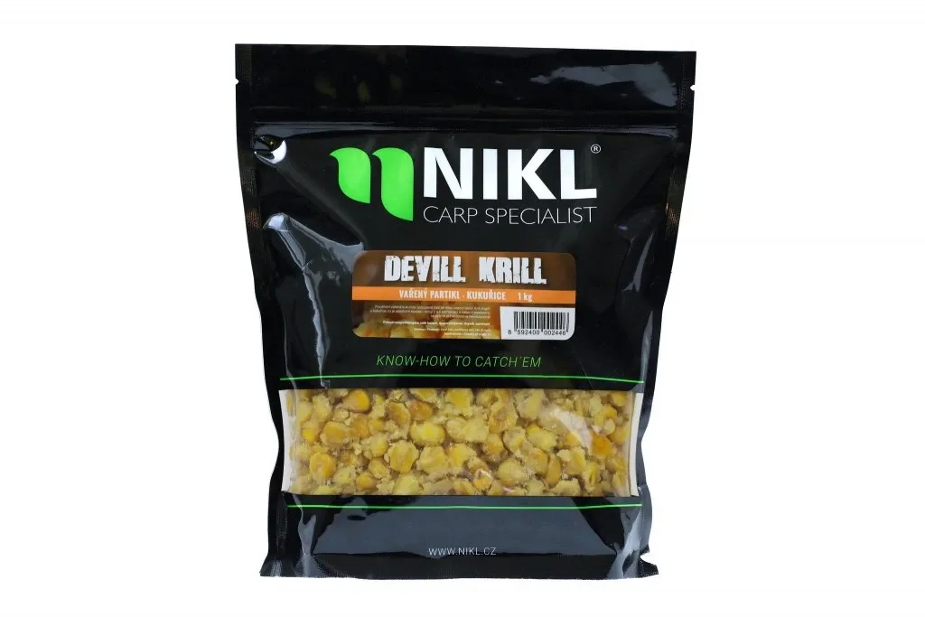 Nikl Vařený Partikl Kukuřice 1kg Hmotnost: 1kg, Příchuť: Devill Krill