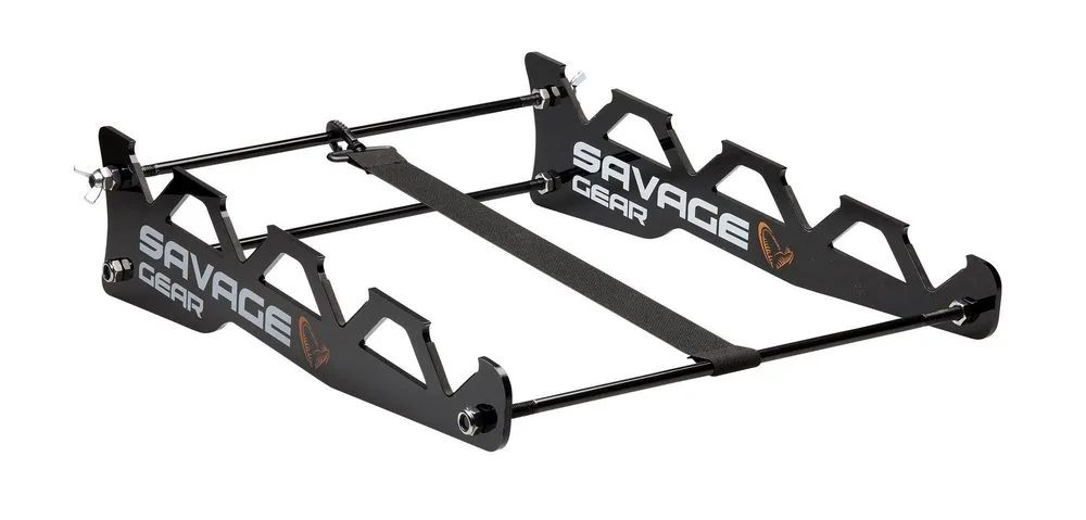 Savage Gear Držák prutů Belly Boat Rod Station Black 4 Rods