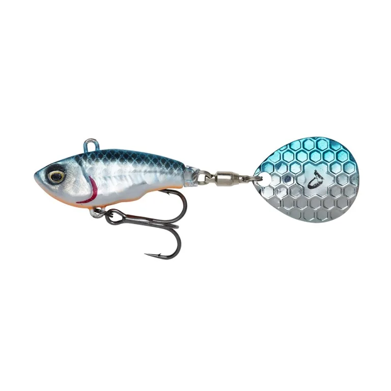 Savage Gear Tail Spinner Fat Tail Spin Sinking Blue Silver - 5,5cm 9g