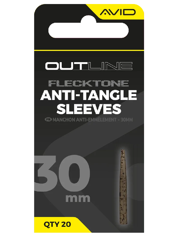 Avid carp převleky proti zamotání outline flecktone anti-tangle sleeve - 30 mm