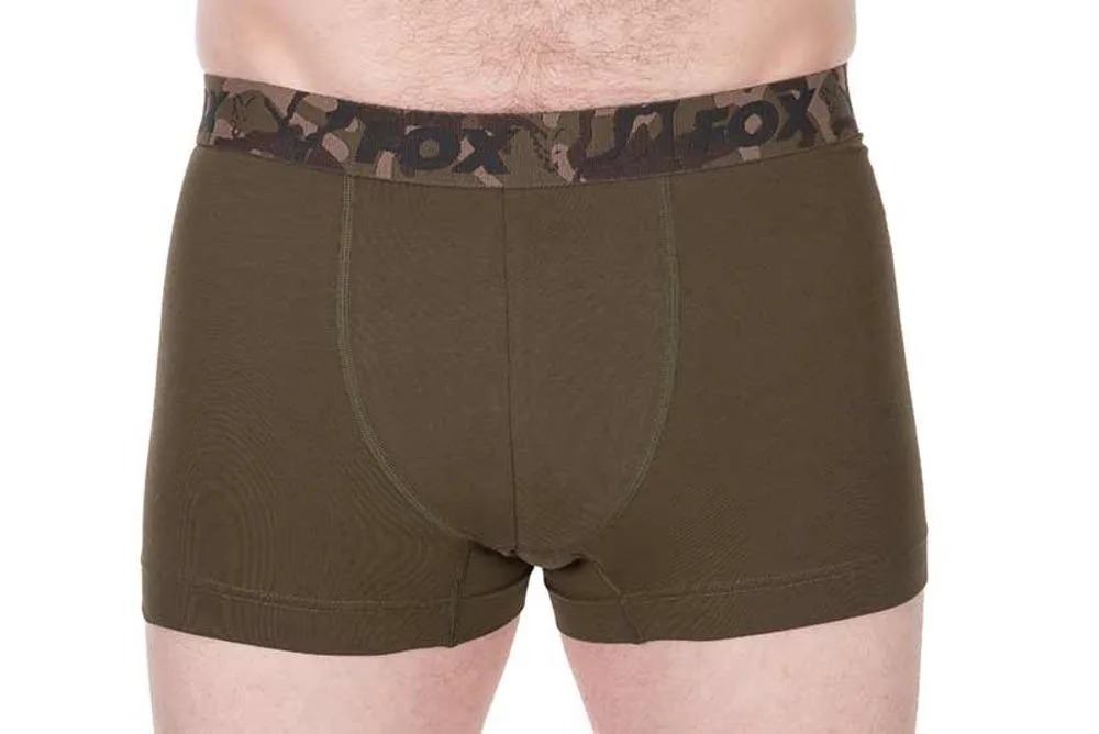Fox Trenýrky Boxer Shorts Khaki/Black 2ks - M