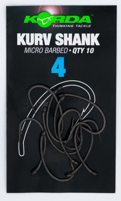 Korda Háčky Kurv Shank 10ks Velikost háčku: #8