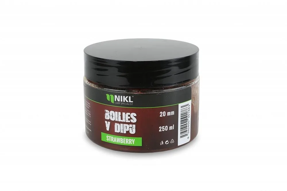 Nikl Boilies v dipu Strawberry 250g - 20mm – Karel Nikl