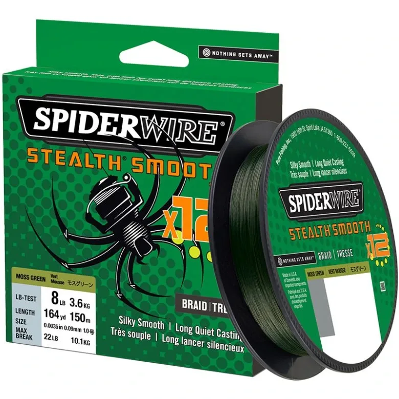 Spiderwire Pletená Šňůra Stealth Smooth 12 1m Nosnost: 26,4kg, Průměr: 0,29mm