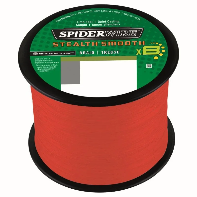 Spiderwire Pletená Šňůra Stealth Smooth 8 Červená 1m Nosnost: 12,7kg, Průměr: 0,13mm