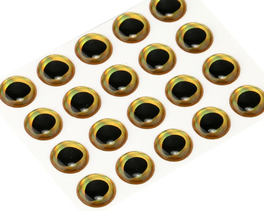Sybai Epoxidové Oči 3D Epoxy Fish Eyes Rainbow Gold Průměr: 9mm