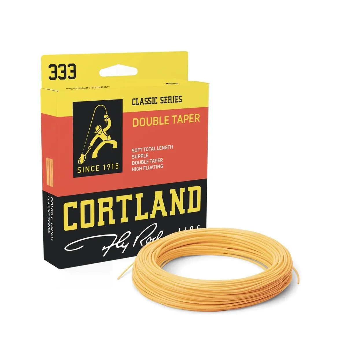 Cortland Muškařská Šňůra 333 Classic Double Mango Orange Floating DT 90ft Aftma: #5