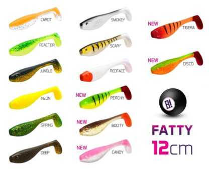 Delphin Umělá nástraha Bomb! Fatty 12cm 5ks - 12cm / Tigera+Redface+Booty+Candy+Reactor