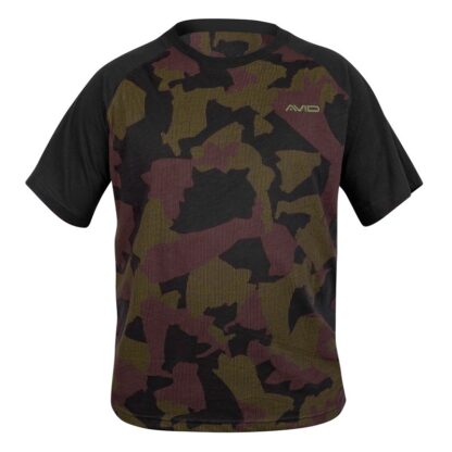 Avid Carp Tričko Distortion Camo Lite T-Shirt Velikost: M