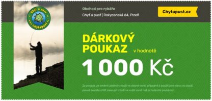 Chyť a pusť Dárkový poukaz 1000 Kč - Tištěný