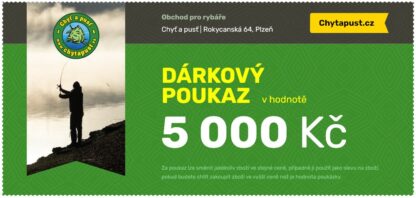 Chyť a pusť Dárkový poukaz 5000 Kč - Tištěný