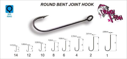 Crazy Fish Háčky Round Bent Joint Hook Velikost háčku: #2