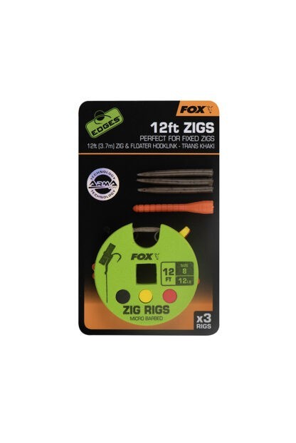 Fox Návazec Fox Edges Zig Rig 3ks Varianta: Edges Zig Rig 8 - 12lb 12ft x 3