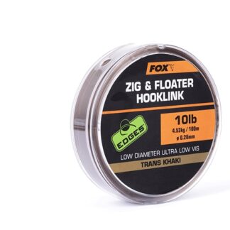 Fox Plovoucí vlasec Zig & Floater Hooklink Trans Khaki 100m - 15lb - 0.30mm