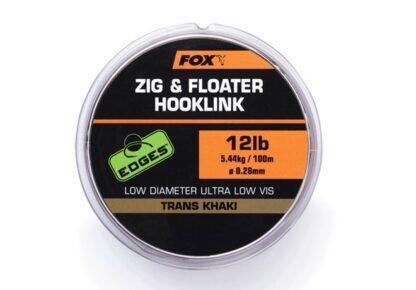 Fox Plovoucí vlasec Zig & Floater Hooklink Trans Khaki 100m Varianta: 15lb