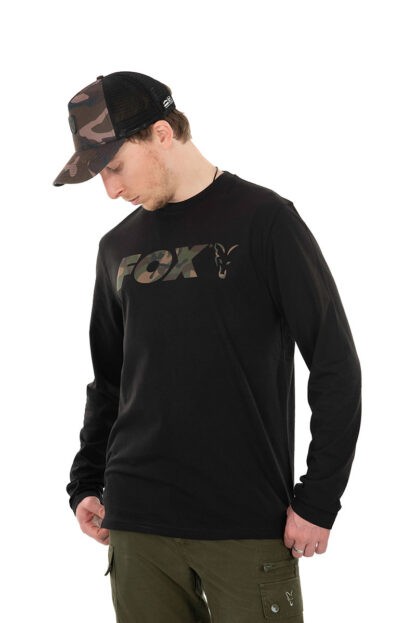 Fox Triko Long Sleeve Black Camo T Shirt Velikost: XXXL