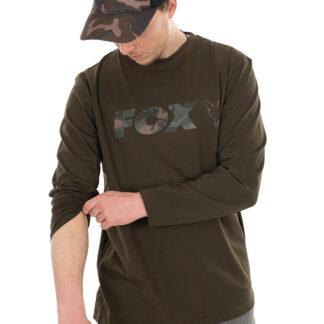 Fox Triko Long Sleeve Khaki Camo T Shirt Velikost: XXXL