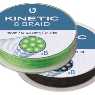 Kinetic Šňůra 8 Braid Fluo Green 150m - 0