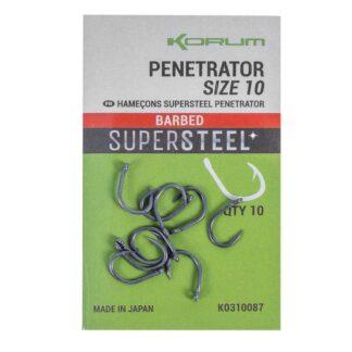 Korum Háčky Supersteel Penetrator Hooks Barbed 10ks - vel. 8