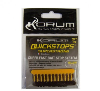 Korum Zarážka Quickstops Brown/Yellow 24ks