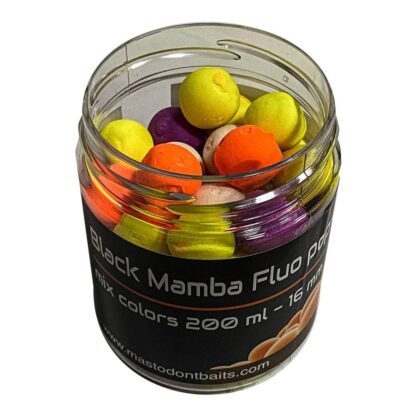 Mastodont Baits Fluo Pop-Up Boilies mix colors 16mm 200ml - Worms