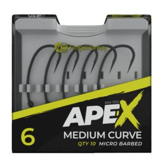 RidgeMonkey Háček Ape-X Medium Curve Barbed 10ks Velikost háčku: #8