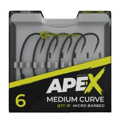 RidgeMonkey Háčky Ape-X Medium Curve Barbed 10ks - vel. 8