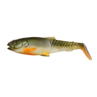 Savage Gear Gumová nástraha Craft Cannibal Paddletail Olive Hot Orange - 8