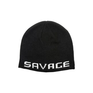 Savage Gear Zimní čepice Logo Beanie Black/White