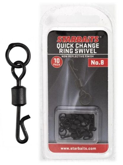 Starbaits Obratlík s Kroužkem Quick Change vel.8 10ks