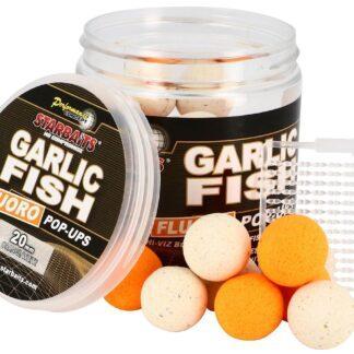 Starbaits Plovoucí Boilie Fluo Garlic Fish Hmotnost: 80g