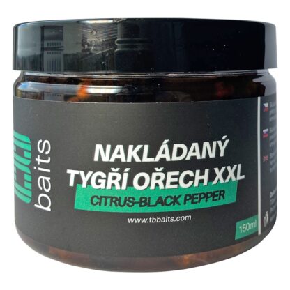 TB Baits Nakládaný Tygří Ořech XXL 150 ml - Citrus - Black pepper