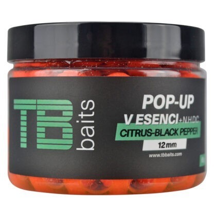 TB Baits Plovoucí Boilie Pop-Up Citrus - Black pepper + NHDC 65g Průměr: 16mm