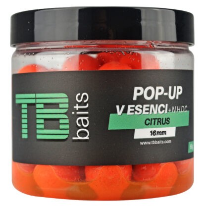 TB Baits Plovoucí Boilie Pop-Up Orange Citrus + NHDC 65g Průměr: 16mm