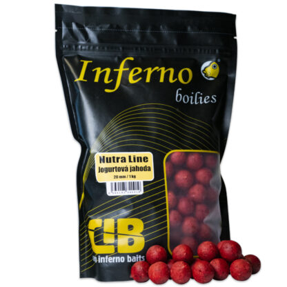 Carp Inferno Boilies Nutra Line Jogurtová Jahoda Hmotnost: 1kg