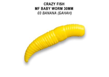 Crazy Fish Gumová Nástraha MF Baby Worm Barva 3 Počet kusů: 12ks