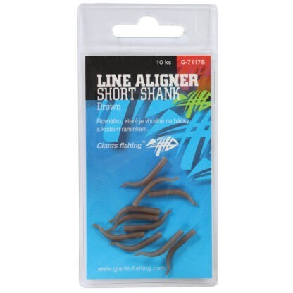 Giants Fishing Rovnátka Line Aligner Short Shank Large Brown 10ks