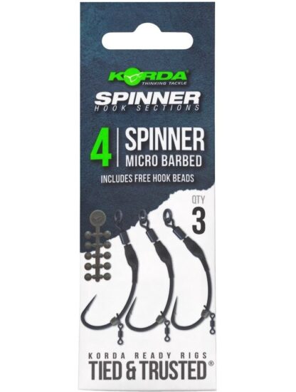 Korda Návazec Spinner Hack Sections Spinner s Protihrotem Velikost háčku: #4