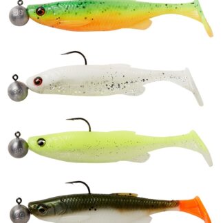 Savage Gear Gumová Nástraha Fat Minnow T Tail RTF Darkwater Mix 4 ks Počet kusů: 4ks